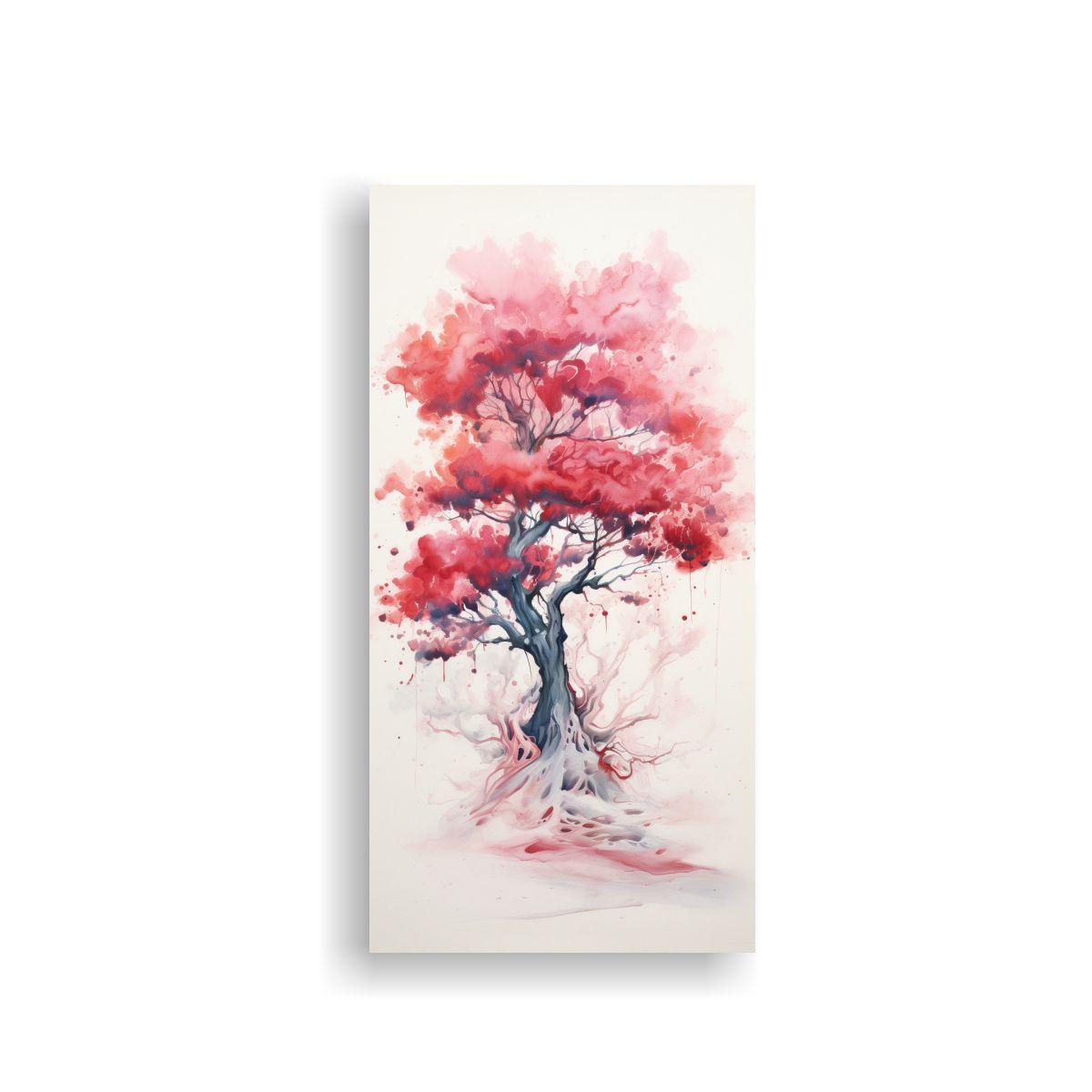 Pintura Abstracta De árbol De Enebro En Colores 50x100cm-0