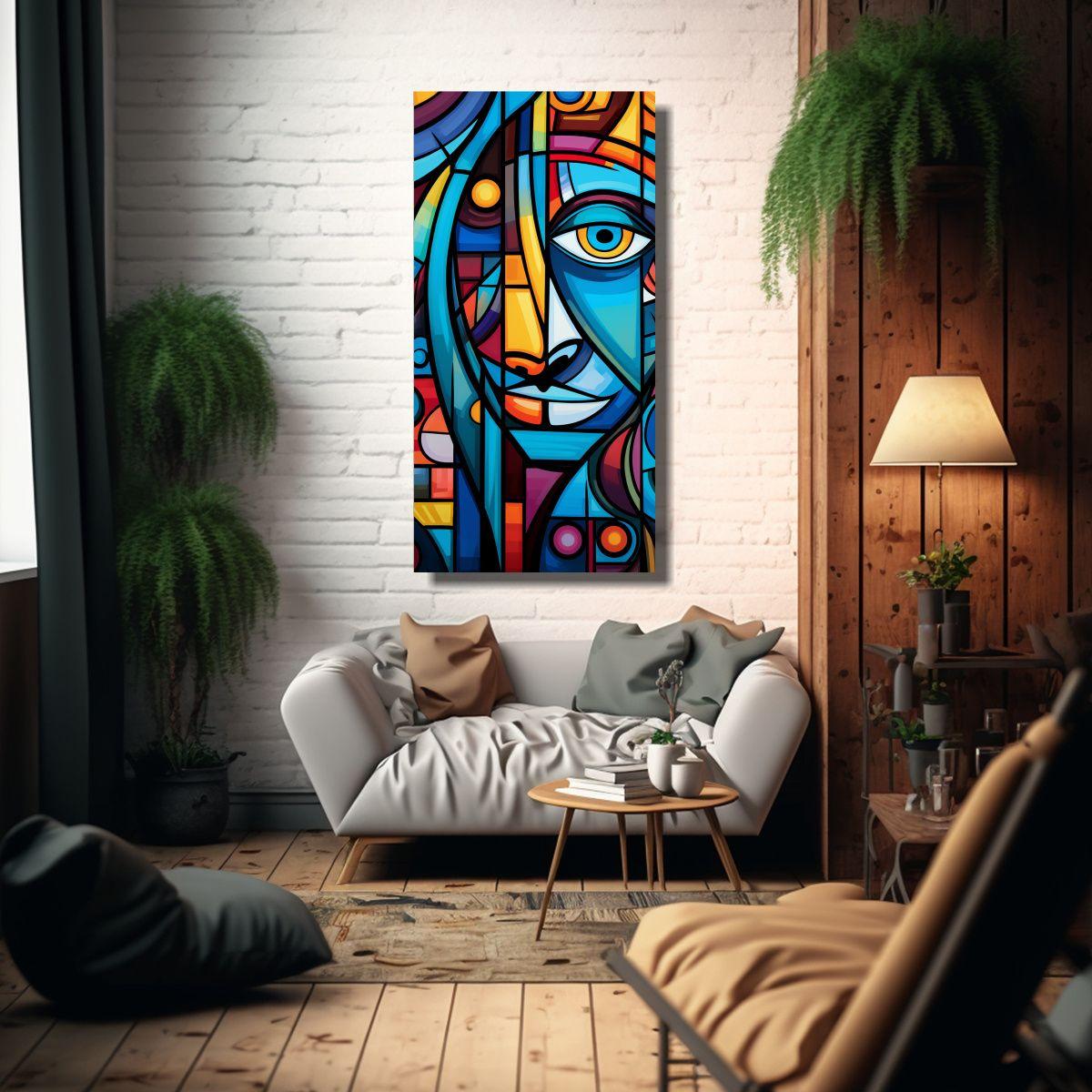 Pintura Decorativa Abstracta De Figuras Crea Un Di 60x120cm-2
