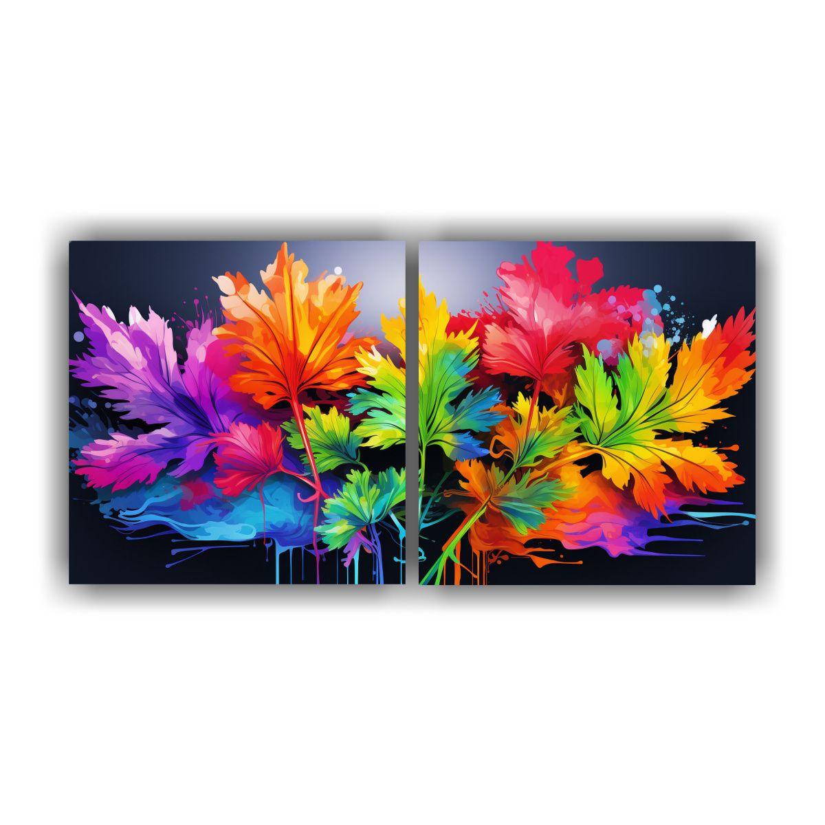 Paisaje Abstracto Con Hierbas De Perejil En 120x60 Cm-0