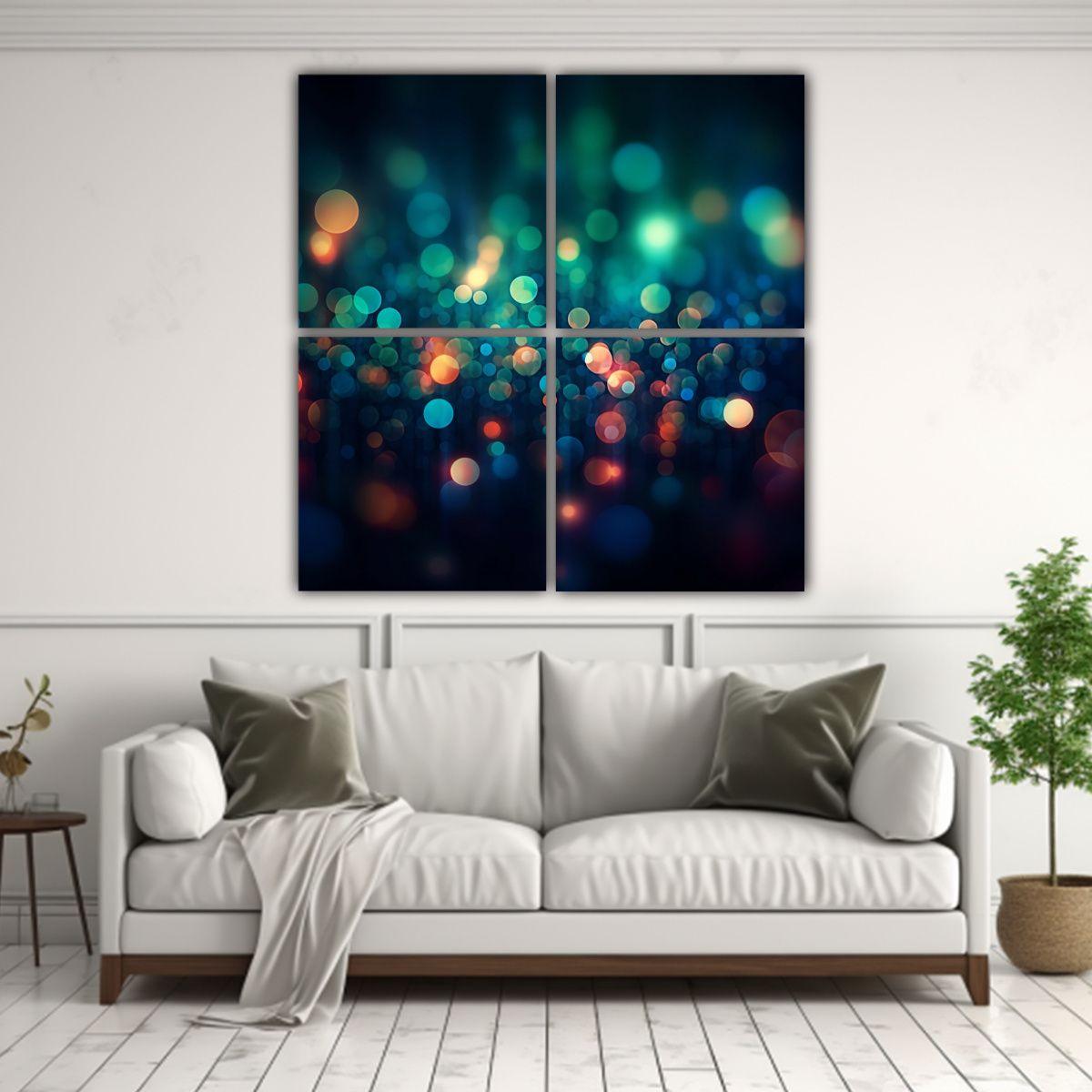 Cuadro Decorativo Abstracto Original Con Efecto 120x120 Cm-2
