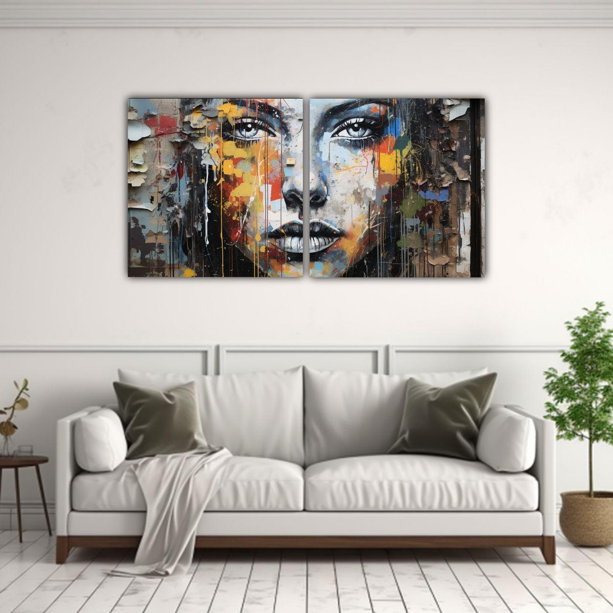 Artes Pared: Flor Urbana Transformada En Belleza 120x60 Cm-2