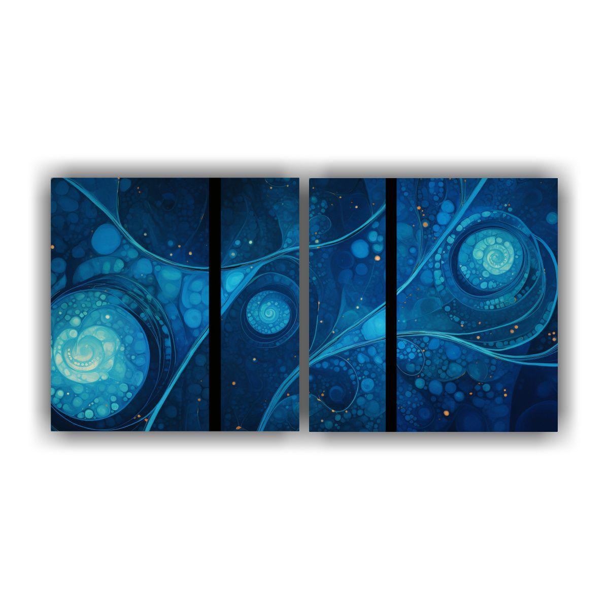 Artes De Pared Estilo Galería Patrones Cósmicos 40x20 Cm-0