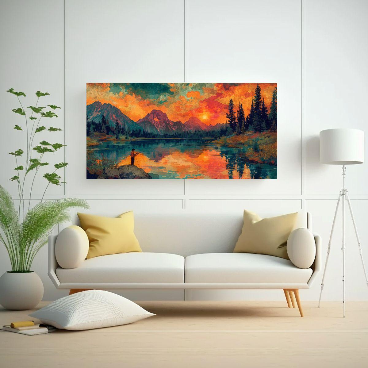 Pinturas Decorativas De Finas Líneas De Arte 60x30cm-2