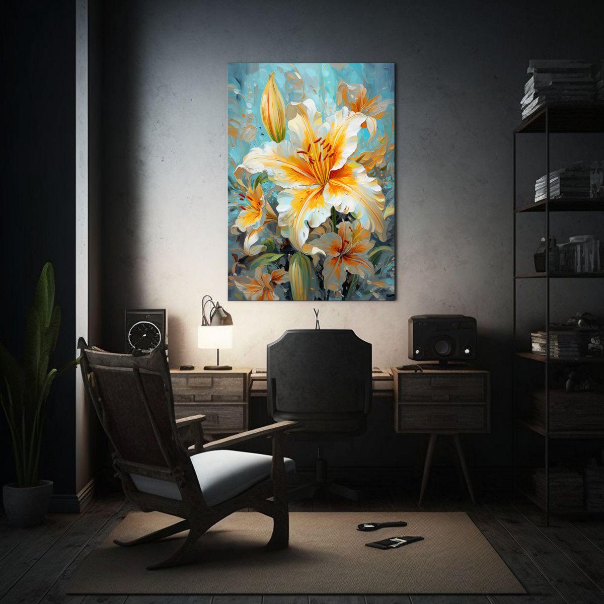 Pintura Lienzo Sublimado Único Colorido Lirio 60x90cm-2
