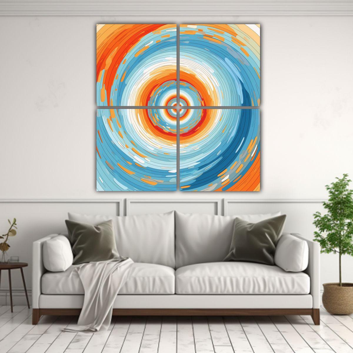 Pinturas De Decoración Estilo Cielo Azul Claro 60x60 Cm-2