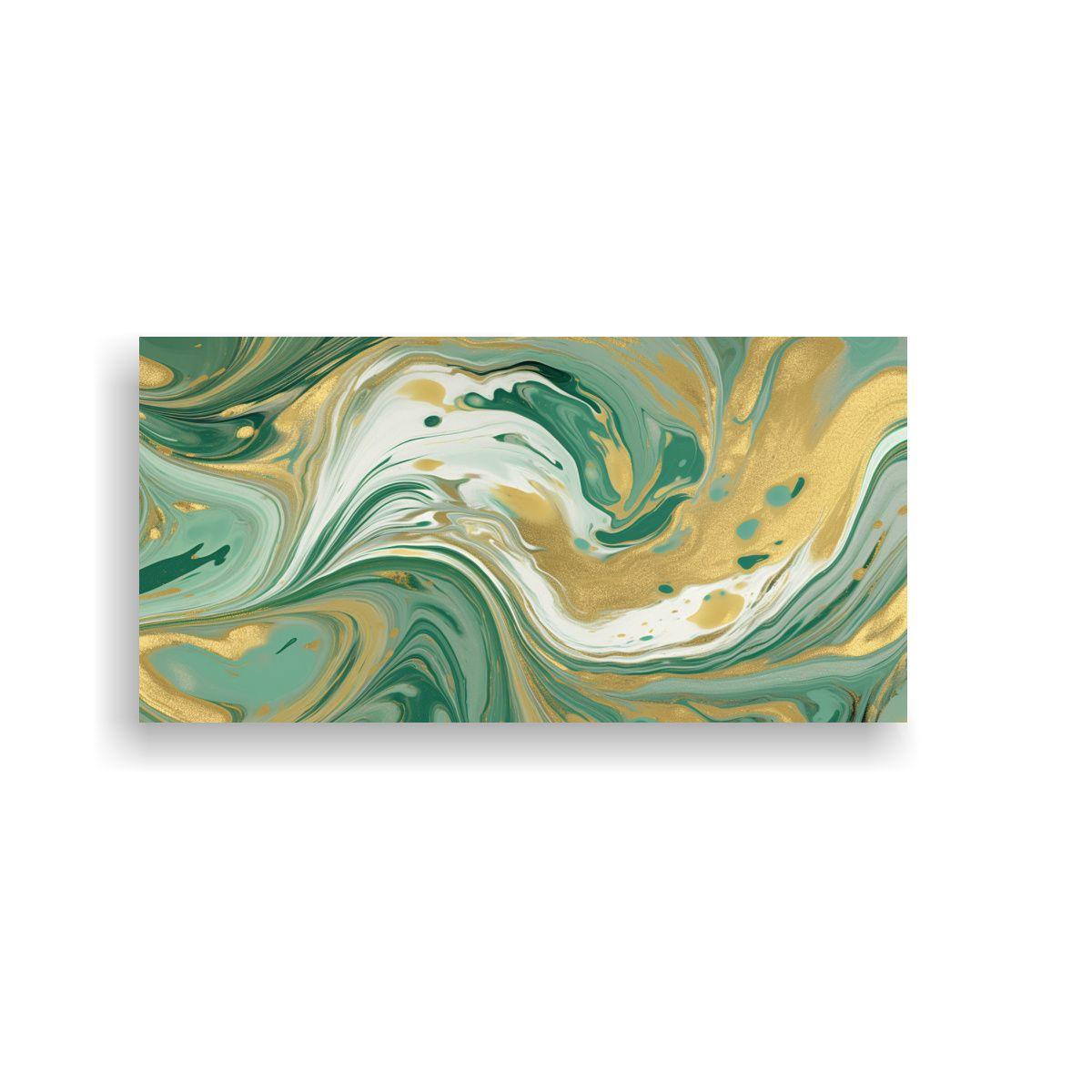 Pintura De Pared Mármol Verde Salvia Y Líneas 60x30cm-0