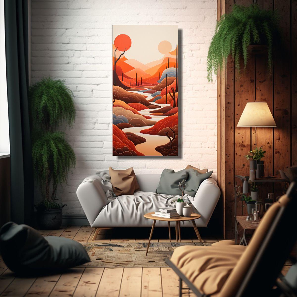 Cuadro Abstracto Surrealista Con Vibraciones 80x160cm-2