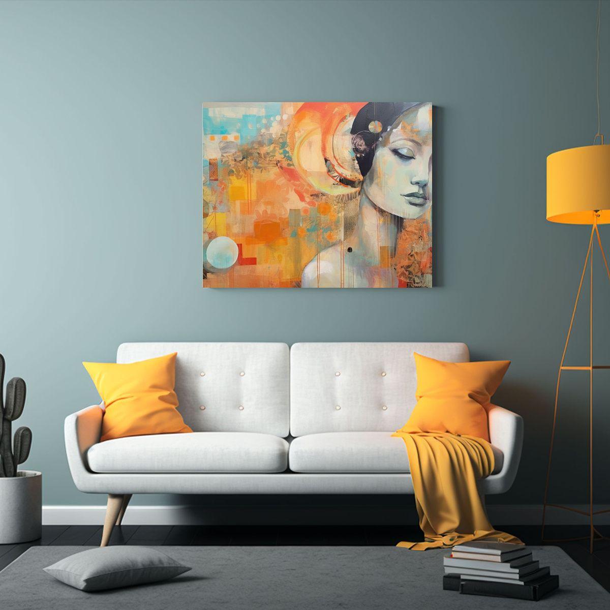 Cuadro Inspirador Baño 72 Pintura Abstracta 65x50cm-2