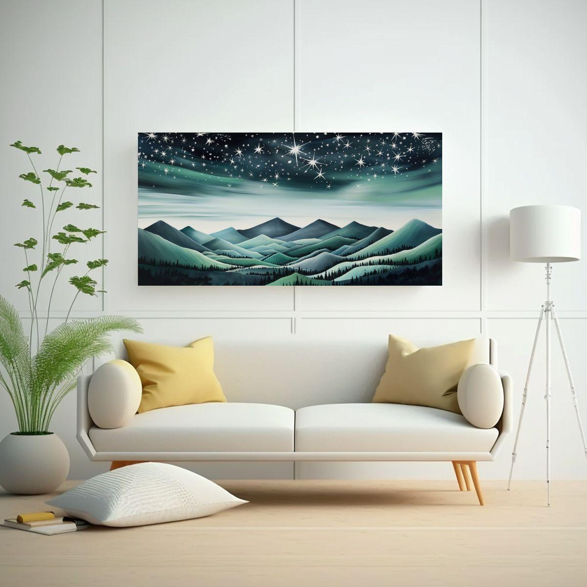 Paisaje De Montaña Vintage Con Estilo Elegante 120x60 Cm-2
