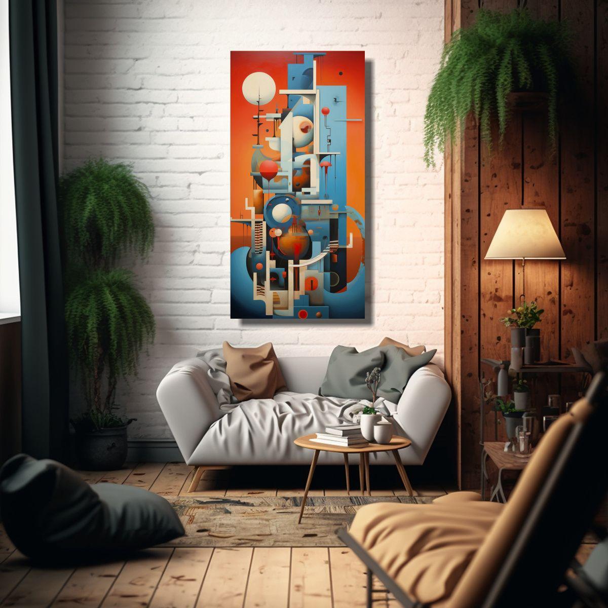 Cuadro En Bastidor Espectacular Gama De Colores 80x160cm-2