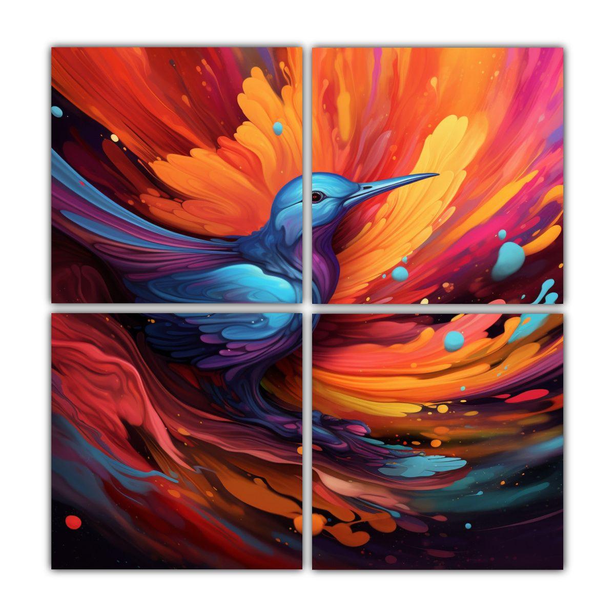 Cuadro De Arte Abstracto Alegre Para Decoración, 180x180 Cm-0