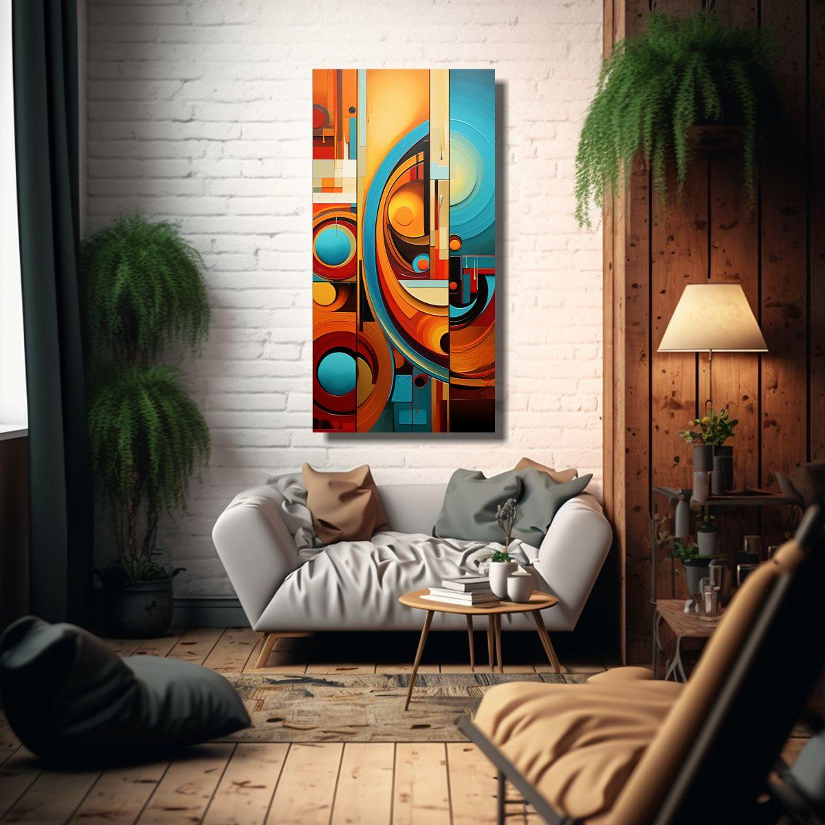 Cuadros Abstractos Para Habitaciones Con Imagen 20x40 Cm-2