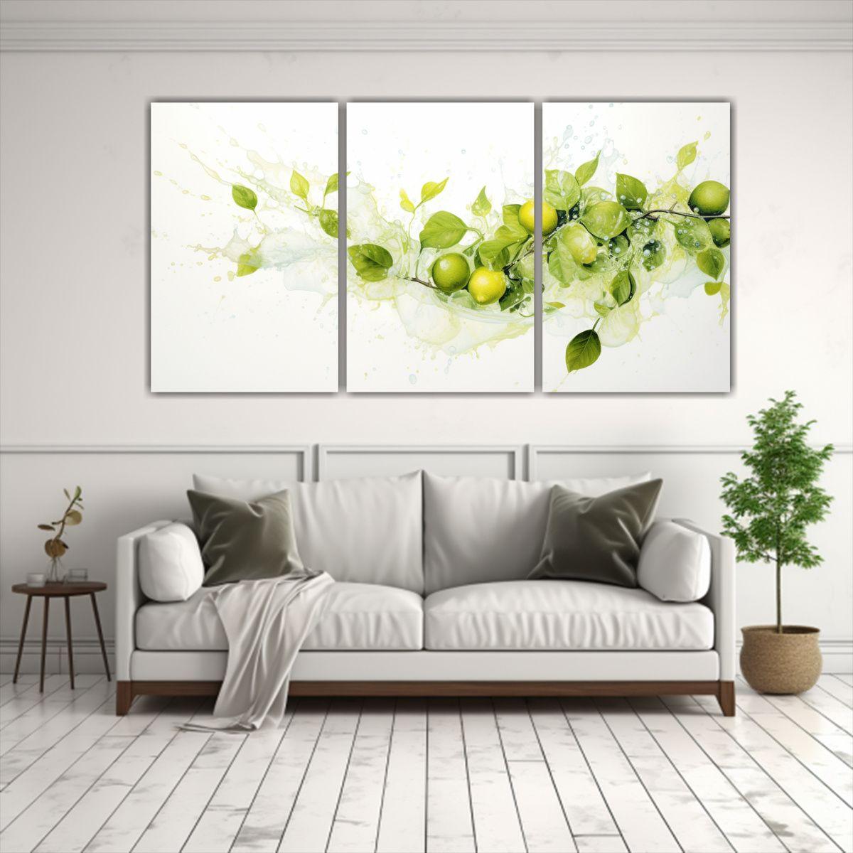 Cuadros Abstractos Vibrantes De Agua Linden, 240x120 Cm-2