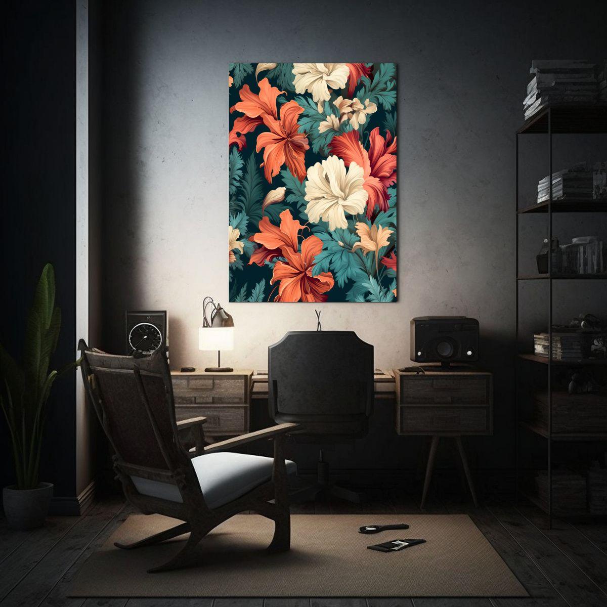 Lienzo Floral Con Delicadas Líneas Interiores 20x30cm-2