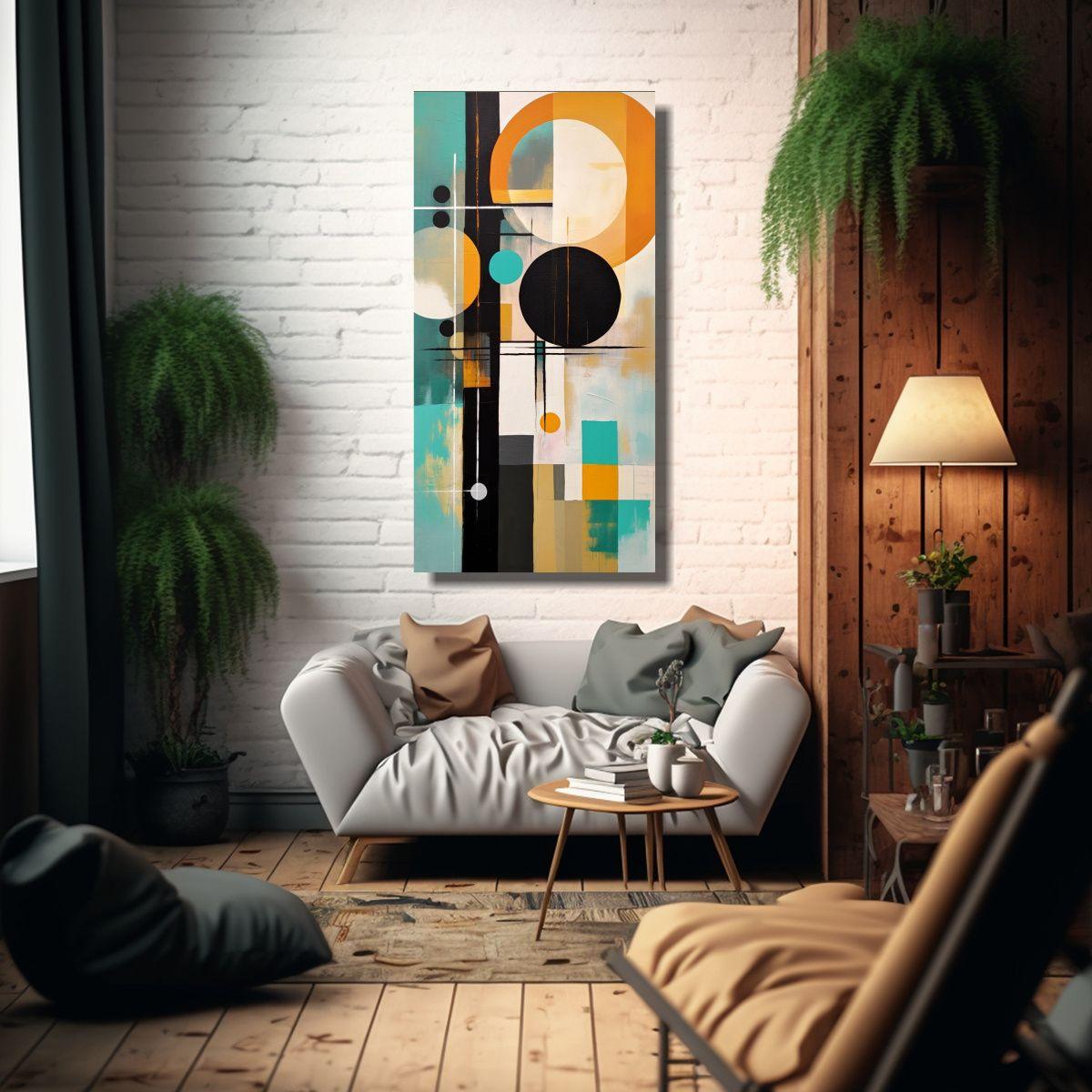 Pintura Abstracta Floral Conceptual Estilo 60x120cm-2