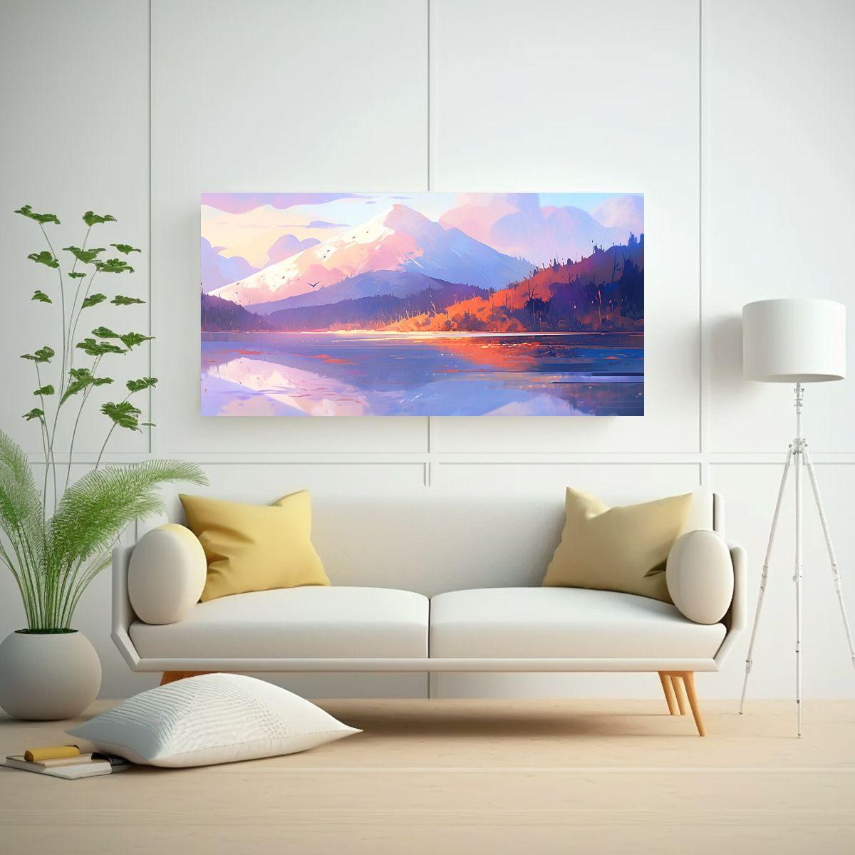 Pinturas Abstractas De Lienzo Con Combinación Cá 100x50cm-2