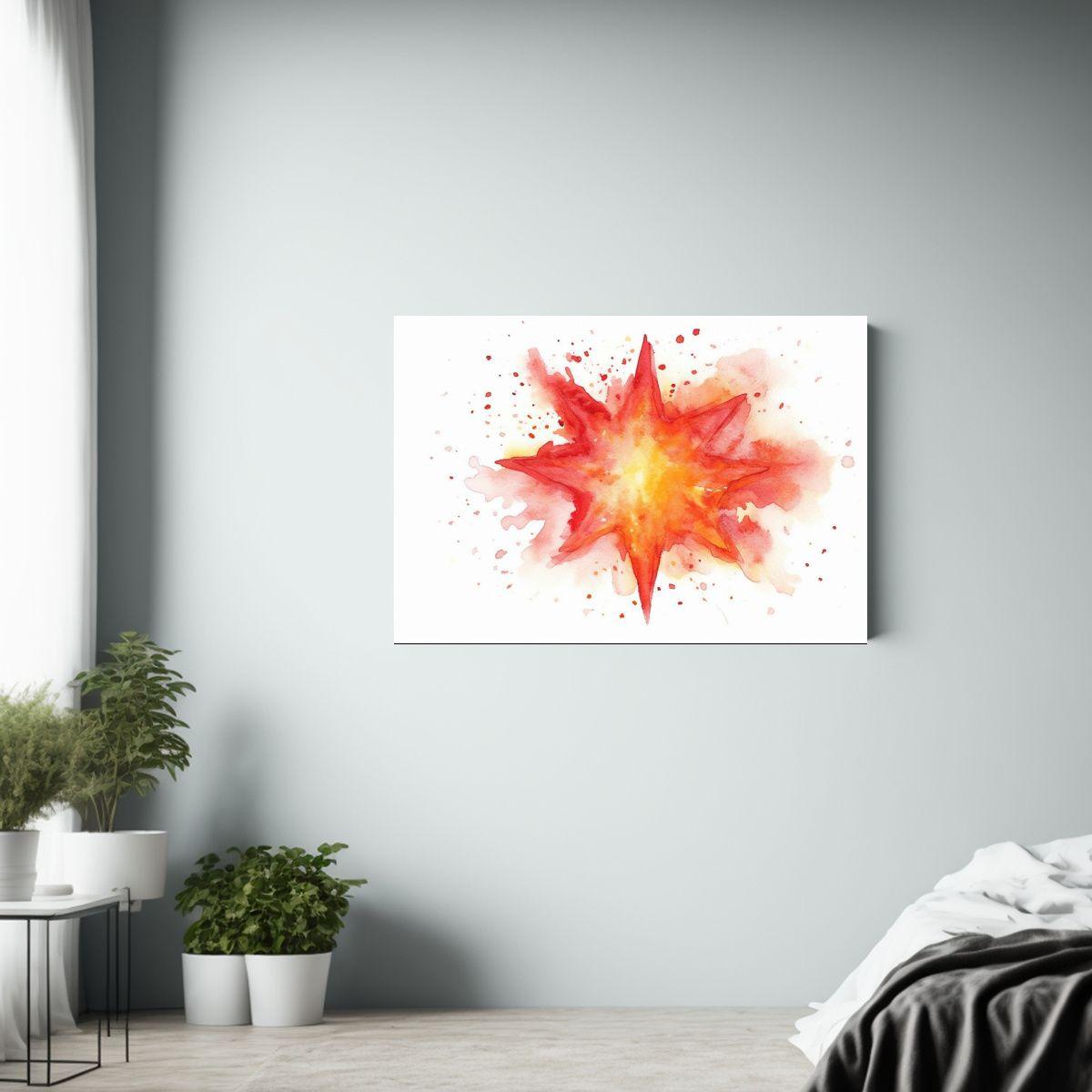 Pinturas Acuarela Para Crear Una Estrella Roja En 65x50 Cm-2