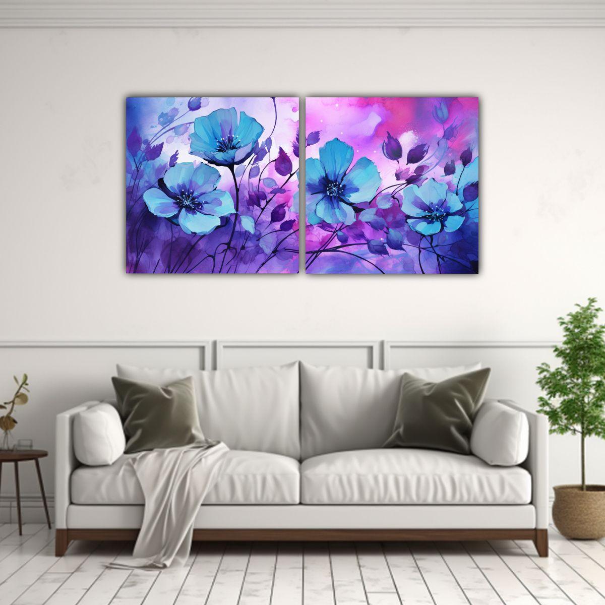 Lienzos De Tela Decorativo Minimalista En Tonos 100x50 Cm-2