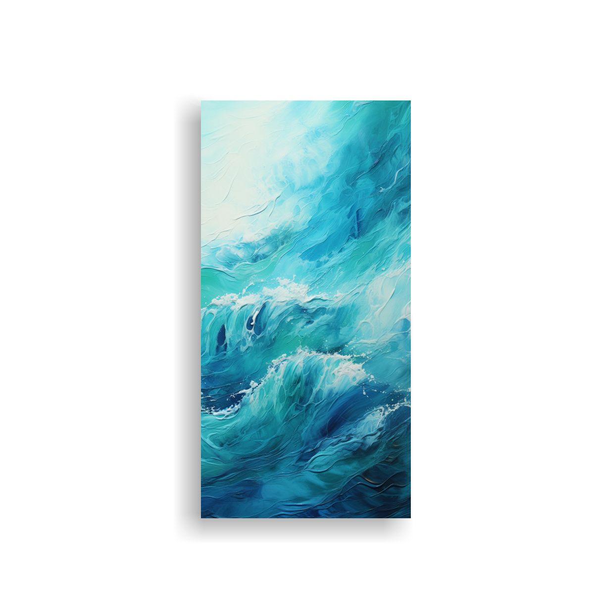 Pintura Decorativa En Bastidor: Esencia Abstracta 50x100cm-0