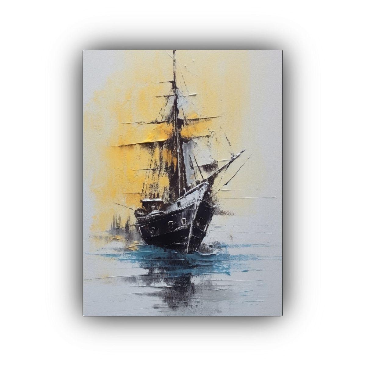 Pintura Mural Callejera Con Movimiento En Tonos Az 30x45cm-0