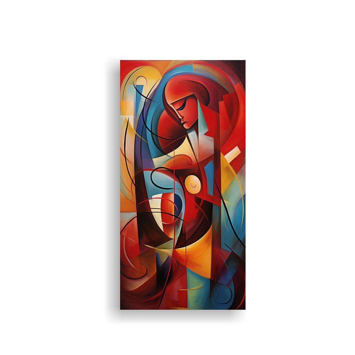 Cuadro Abstracto Inspirado En El Arte: Colorida Pi 40x80cm-0