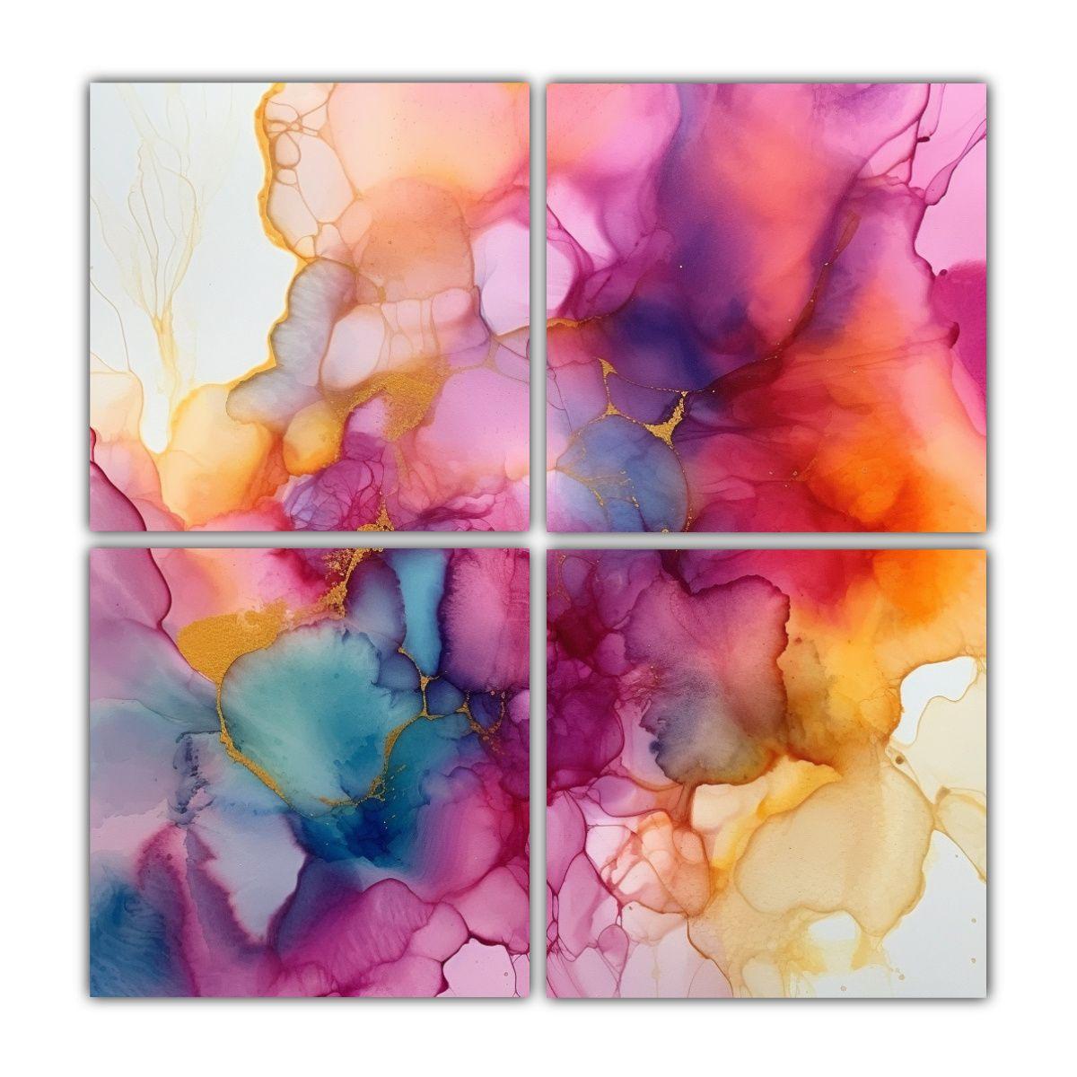 Pintura Abstracta Con Alcohol En Bastidor: 4 180x180 Cm-0