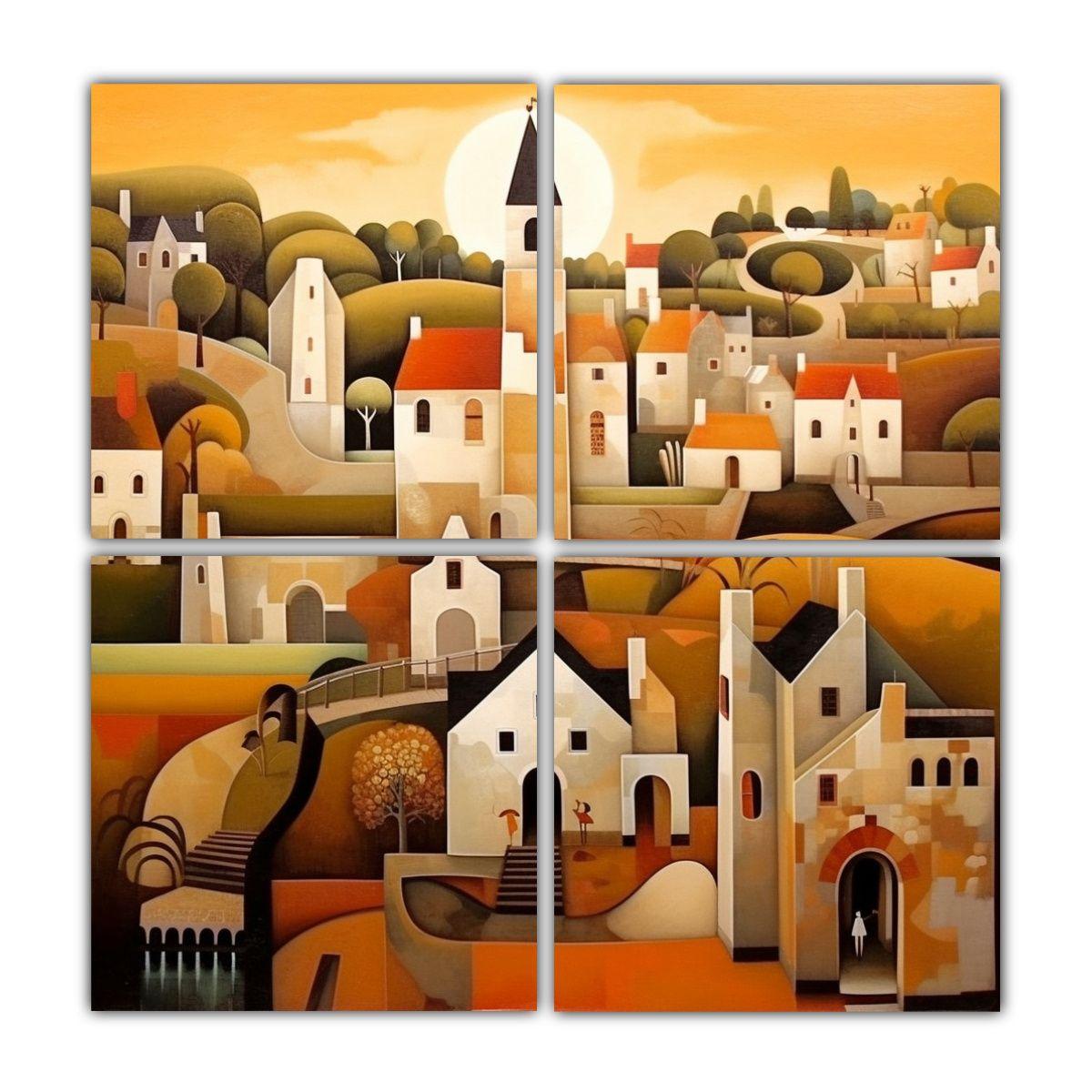 Pinturas De Decoración Estilo George Birrell, 80x80 Cm-0