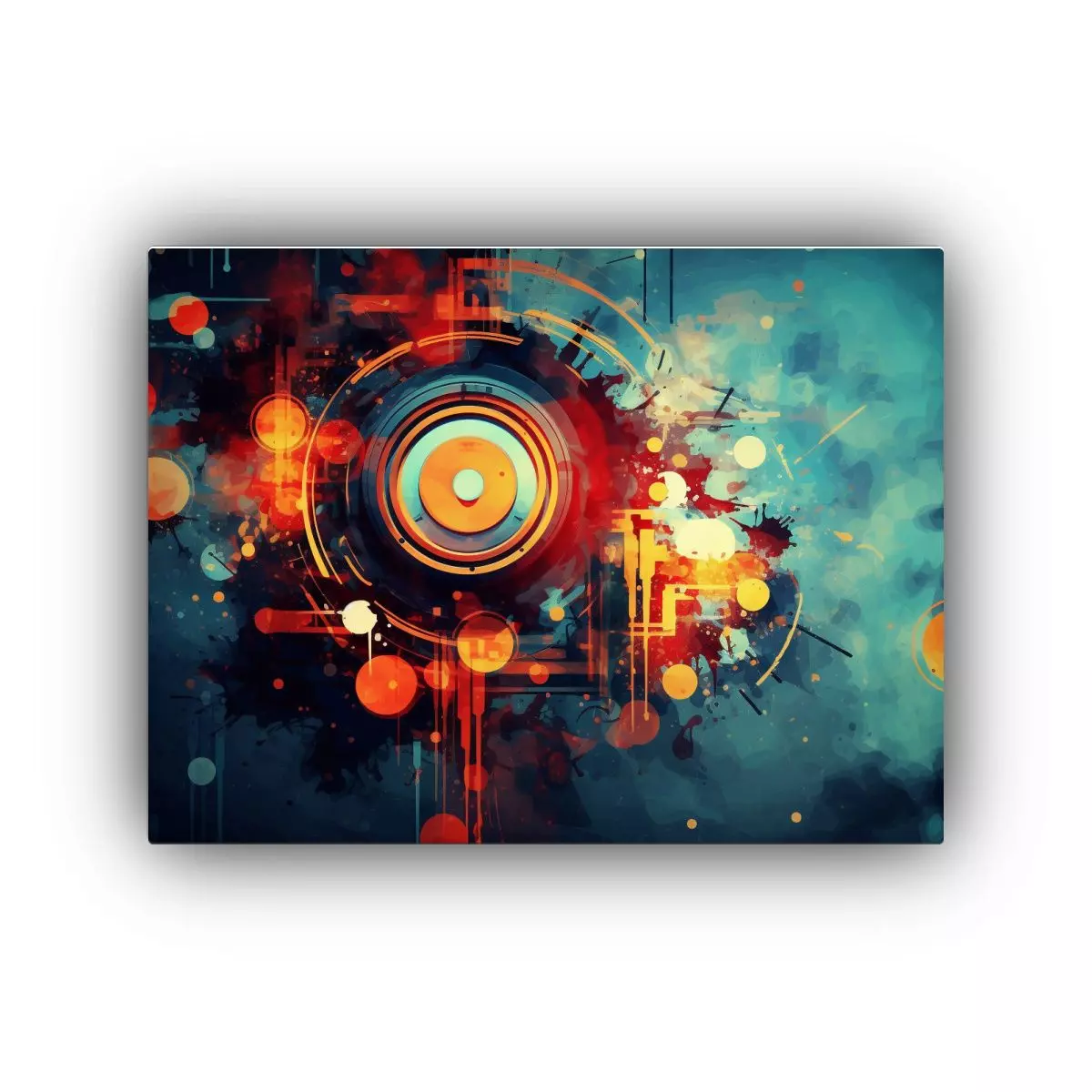 Cuadro Abstracto Tecnología Naturaleza Expresiva Arte Decor 75x50cm-0