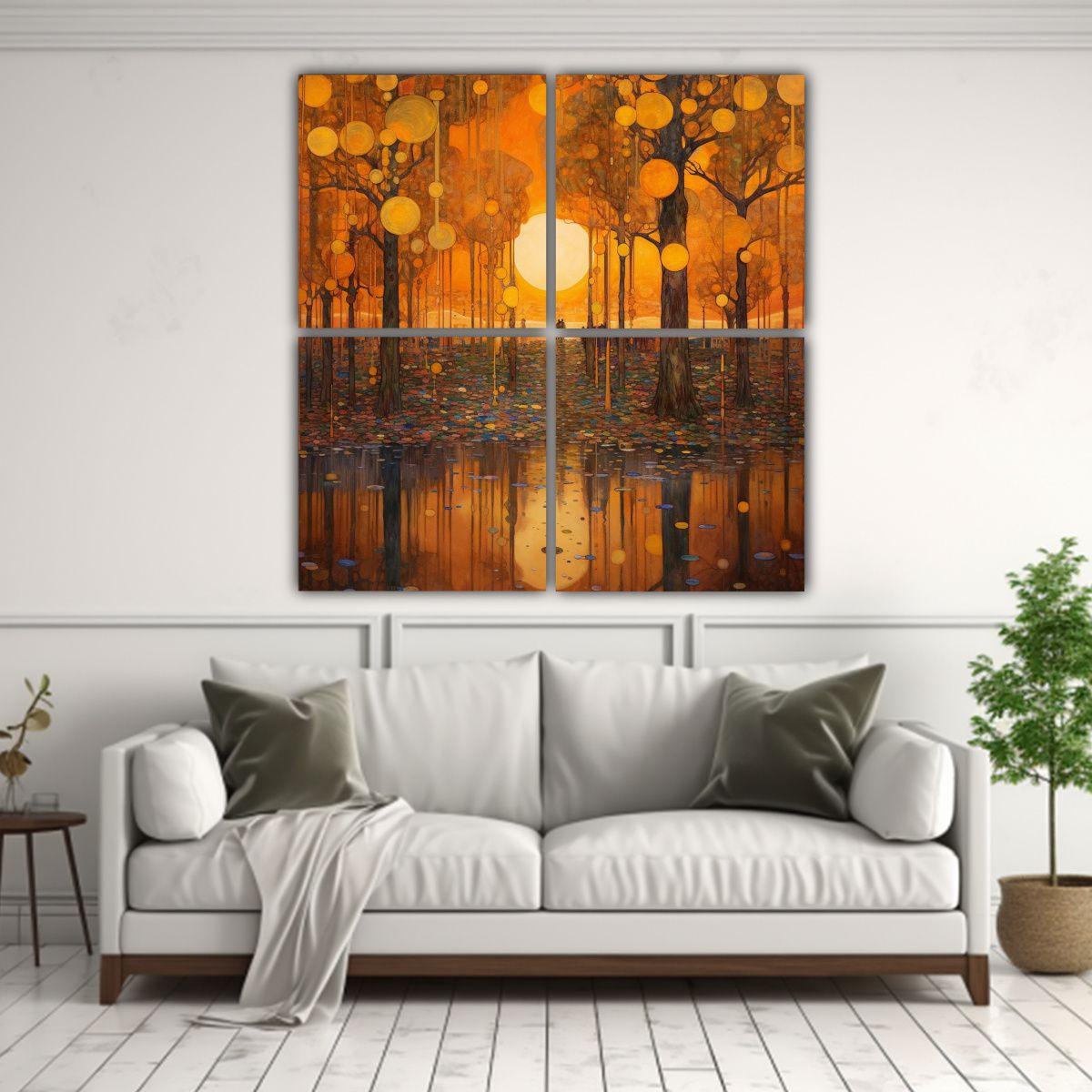 Cuadriptico Diseño Combinación Decorativo 160x160 Cm-2
