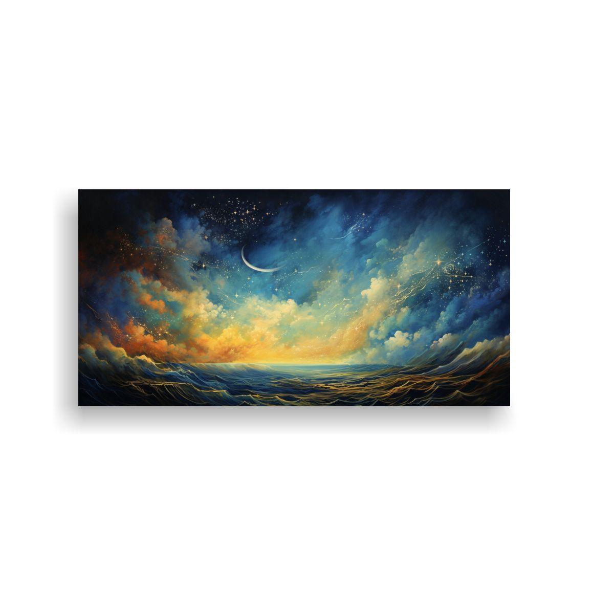 Cuadro Lienzo Alta Calidad Poder Nocturno Arcoíri 160x80cm-0