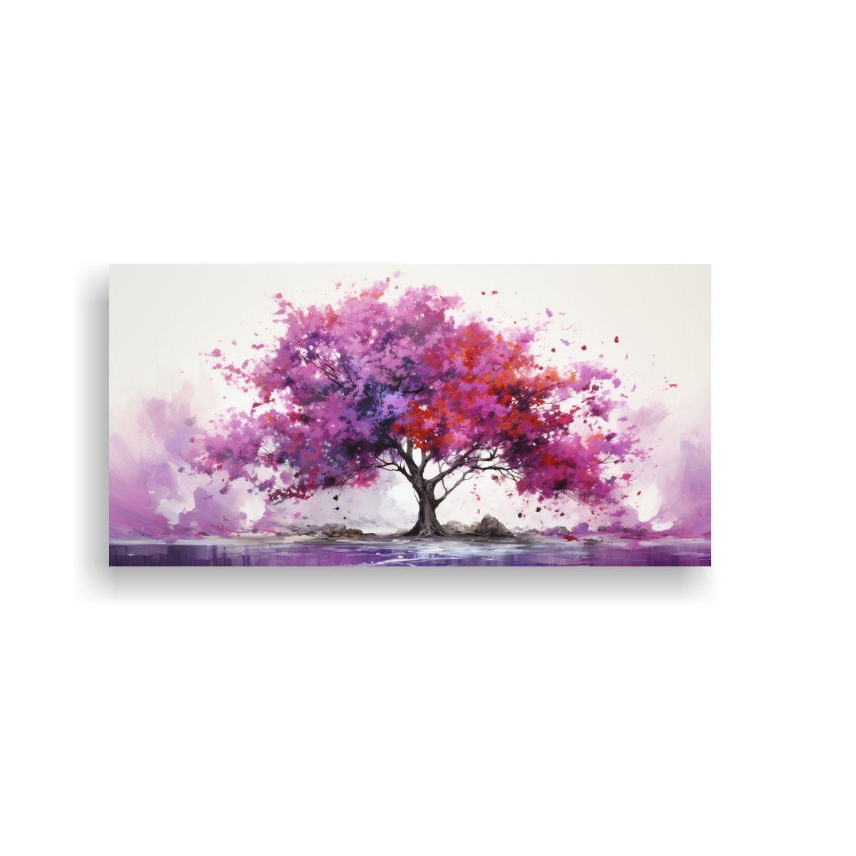 Pintura Abstracta De Un árbol De Acebo En Colores 160x80cm-0