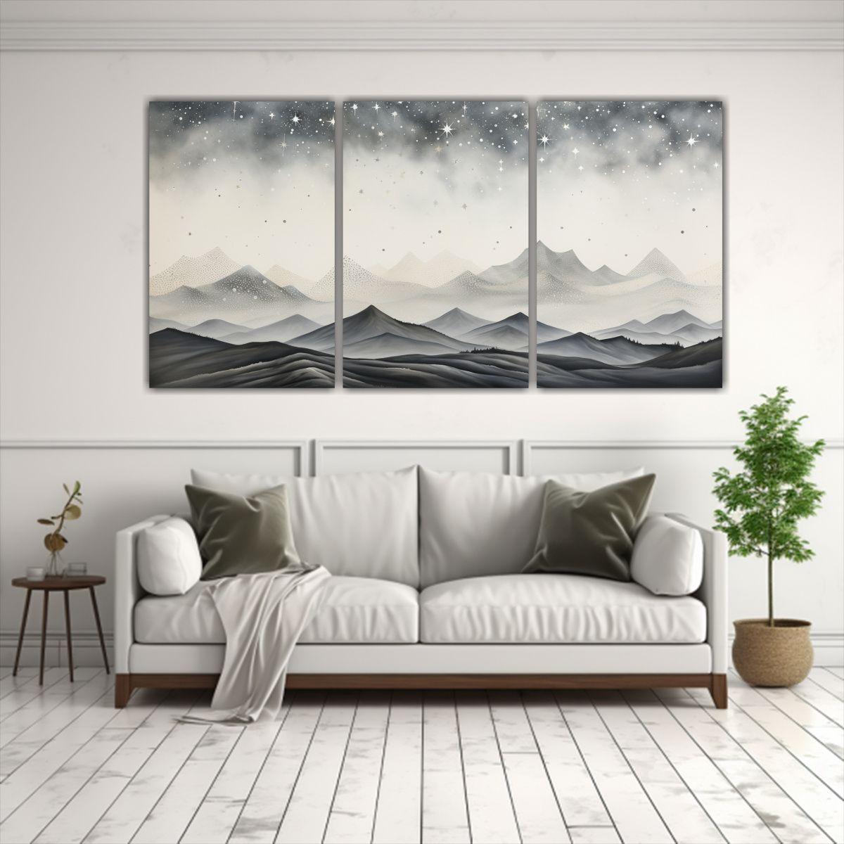 Lienzos Creativos De Escena Montañosa Elegante 180x90 Cm-2