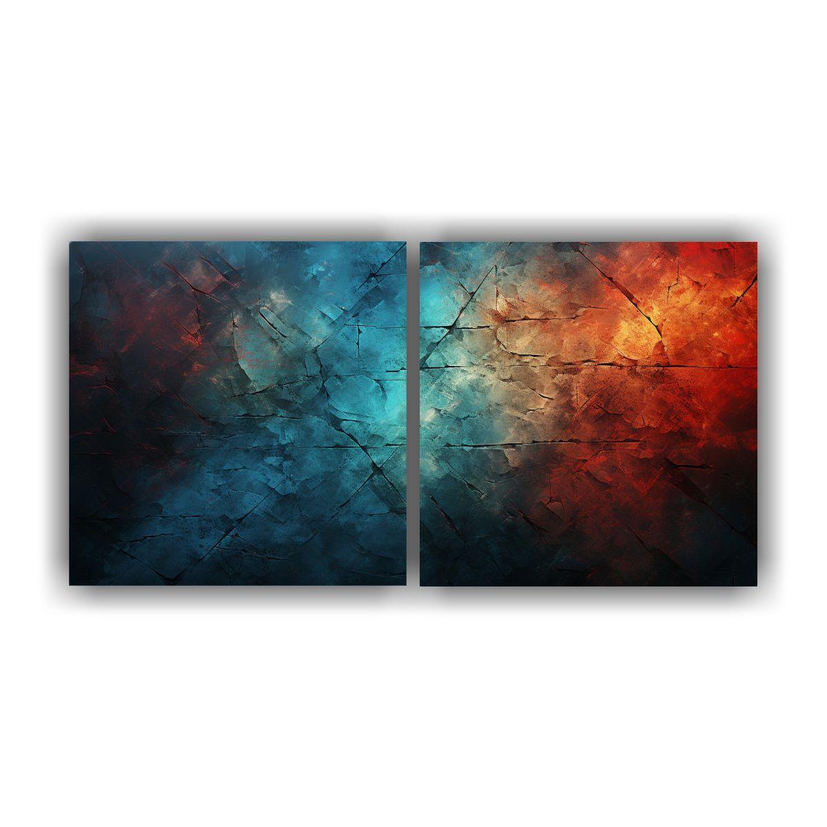 Cuadros Abstractos Hermosos En Colores Mondriaan 60x30 Cm-0