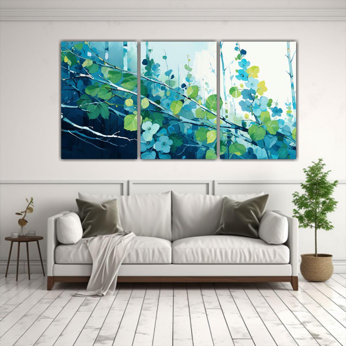 Pinturas Decorativas Tres Composiciones Colores 180x90 Cm-2