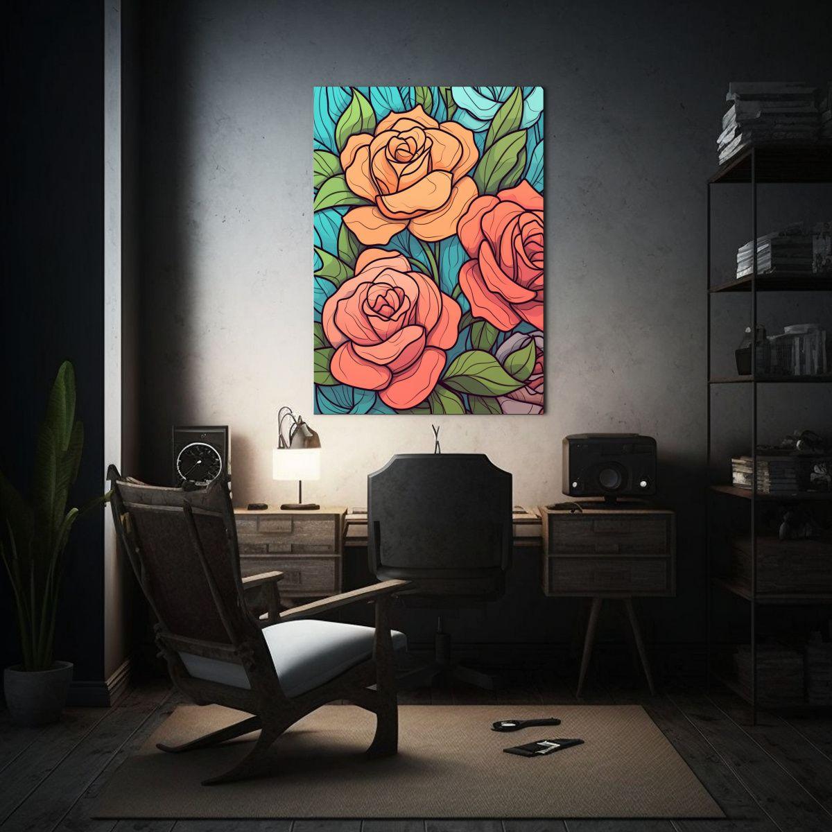 Cuadro De Tela Acuarela Relajante Equilibrio 50x65cm-2