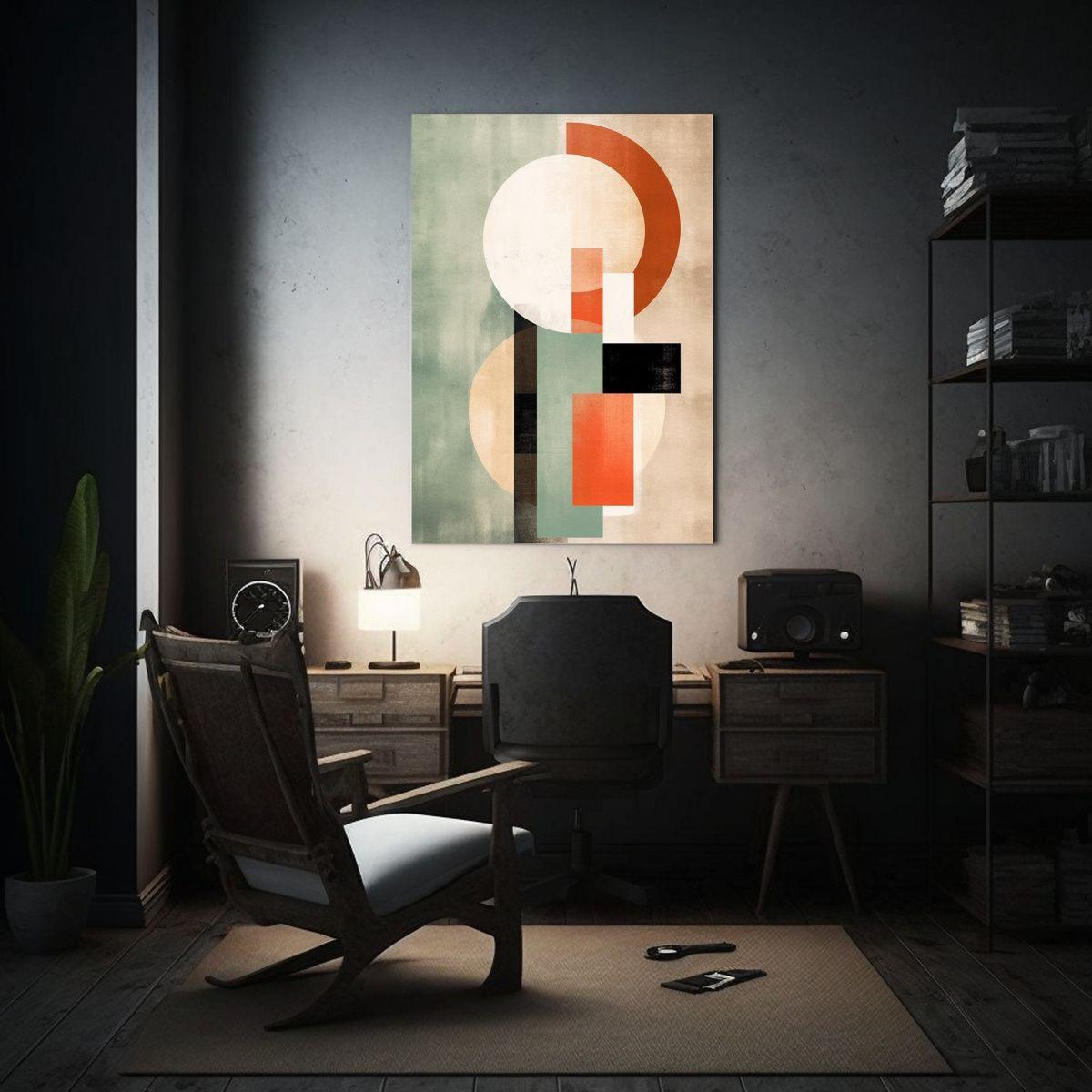 Pinturas Acuarela Estilo Mid Century Modern Art, 20x30cm-2