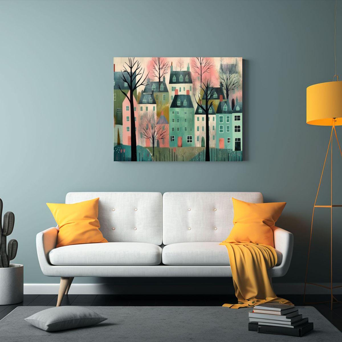 Cuadro Vintage Primavera Encantadora En Tonos 90x60cm-2