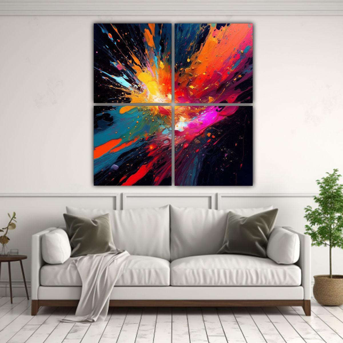 Pinturas Decorativas Abstractas De Arte Creativo 180x180 Cm-2