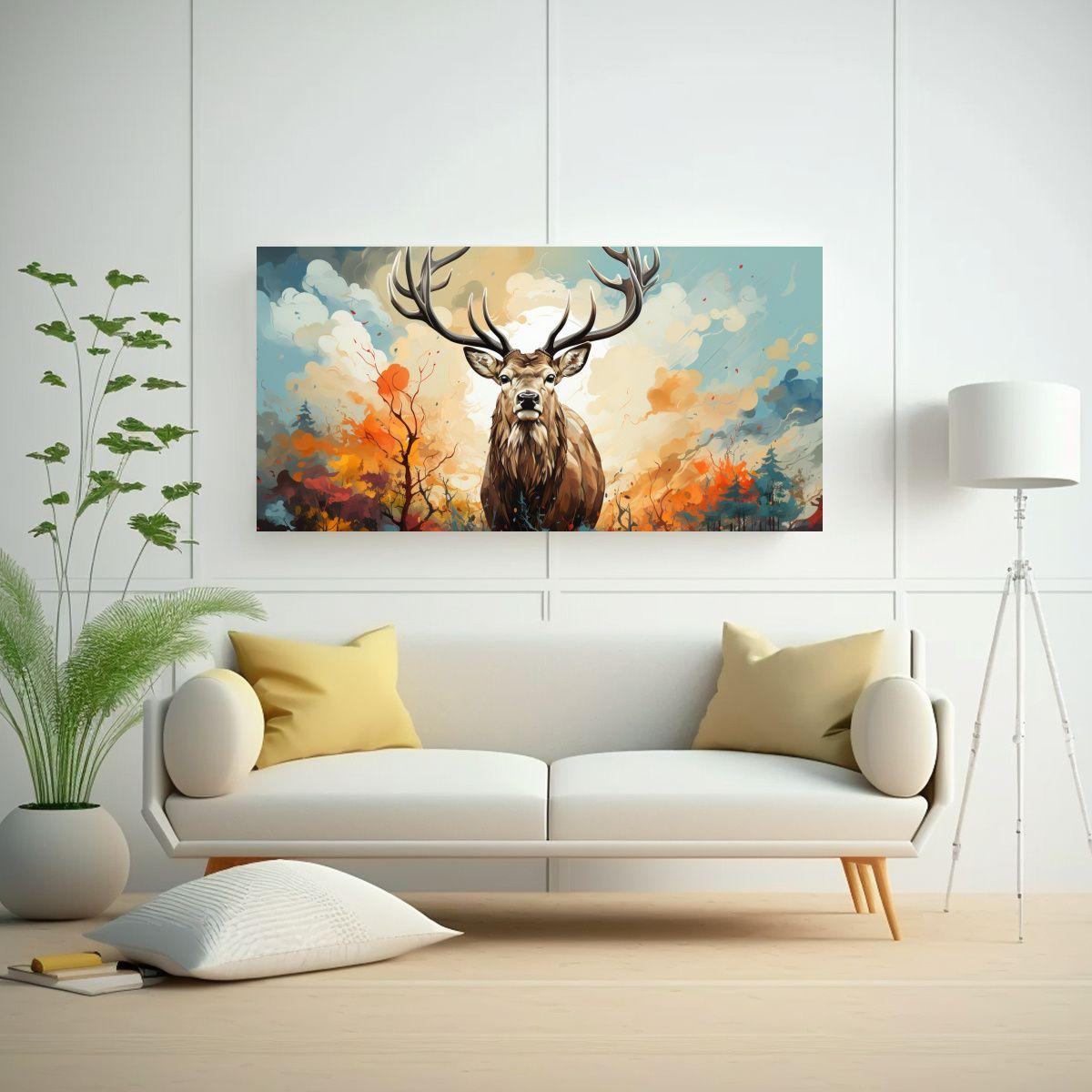 Cuadro Decorativo Lienzo Con Estilo Acuarela 100x50cm-2
