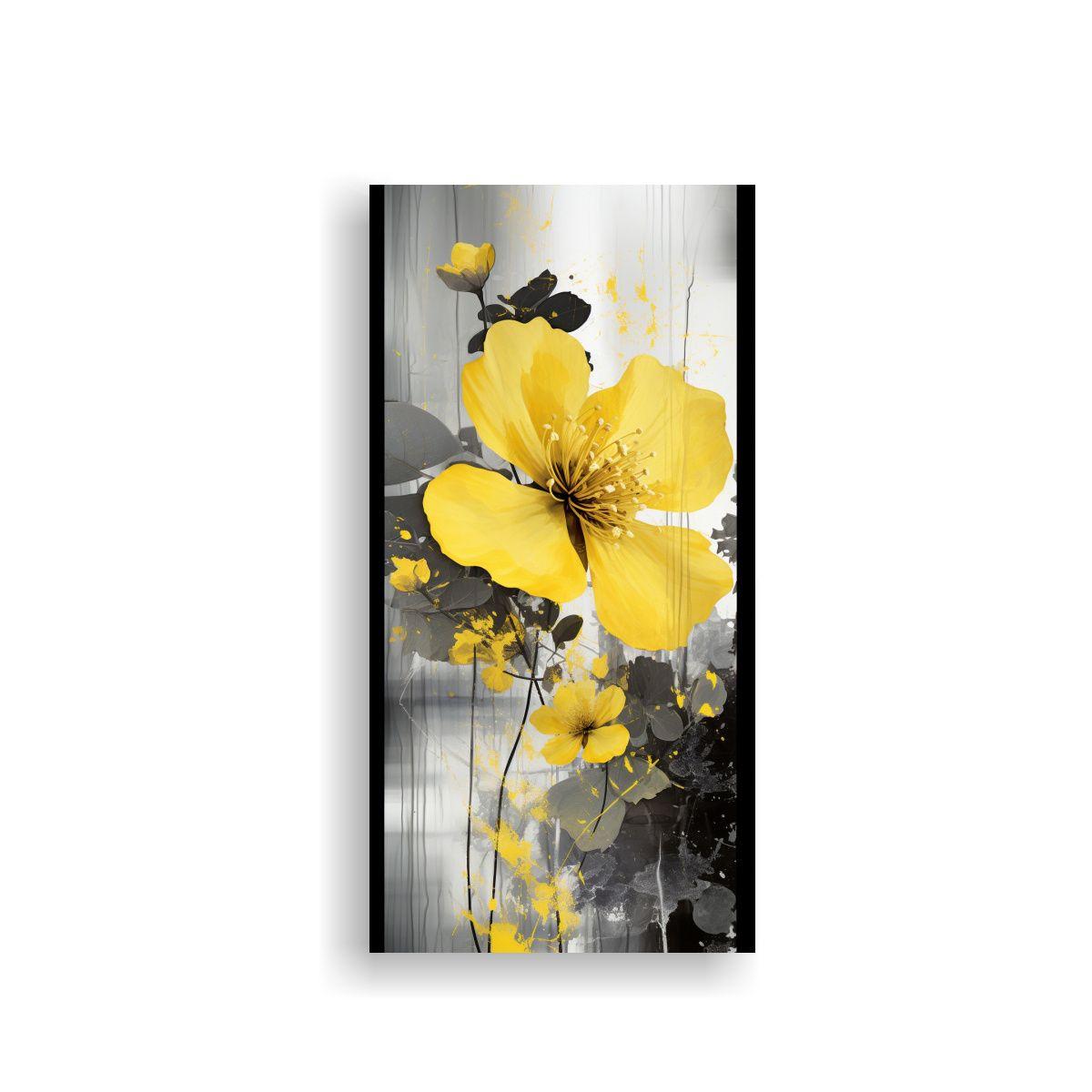 Lienzo De Tela Con Finas Líneas Y Estilo Neonoir 30x60cm-0