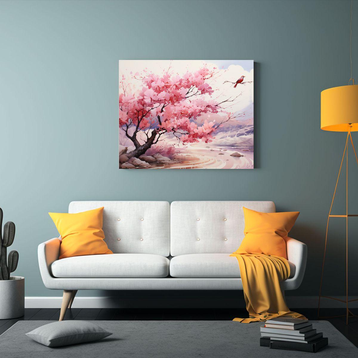 Hermoso Bastidor Madera Ocotillo Árbol Abstracto Colores Or 45x30cm-2