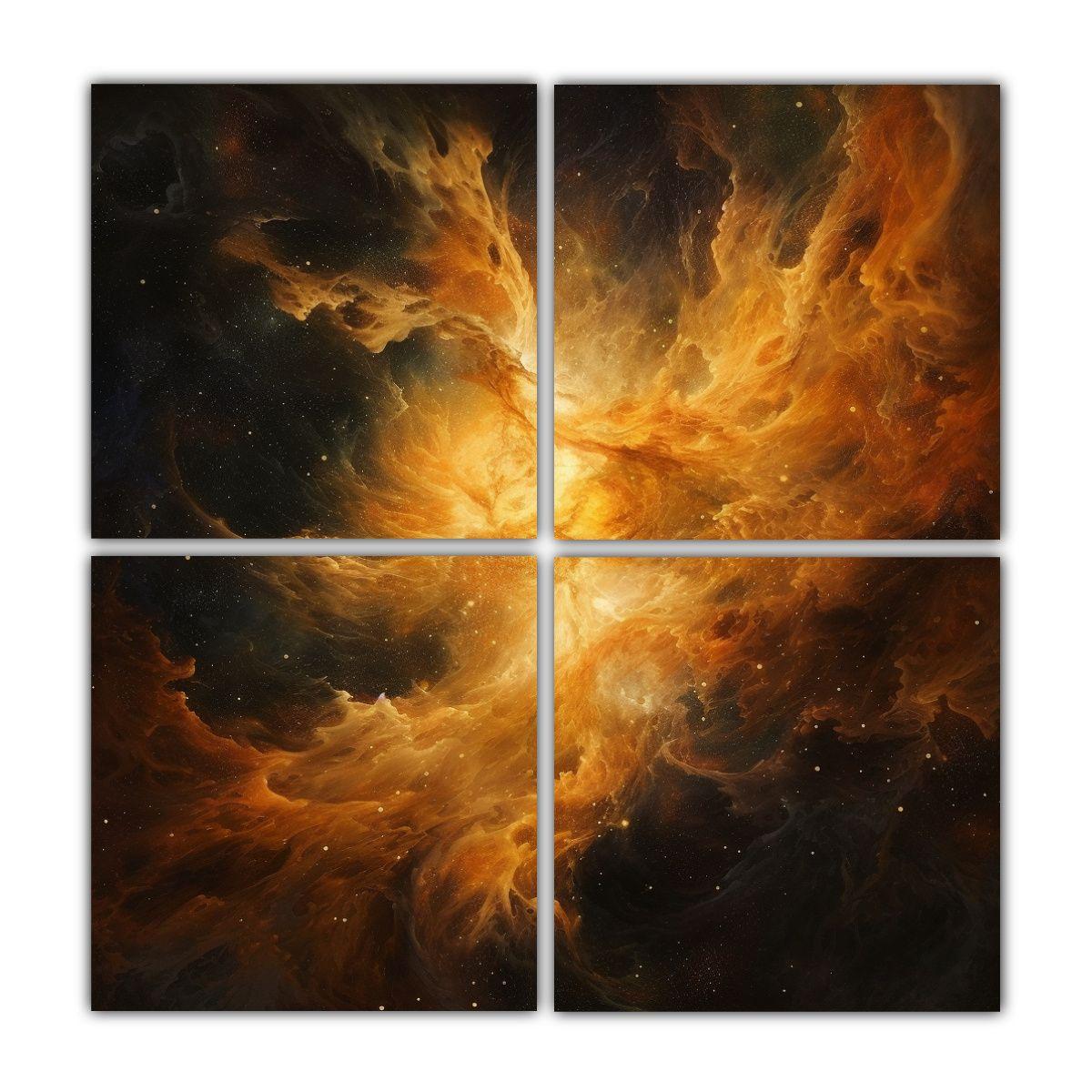 Pintura Decorativa De Composición Abstracta 140x140 Cm-0