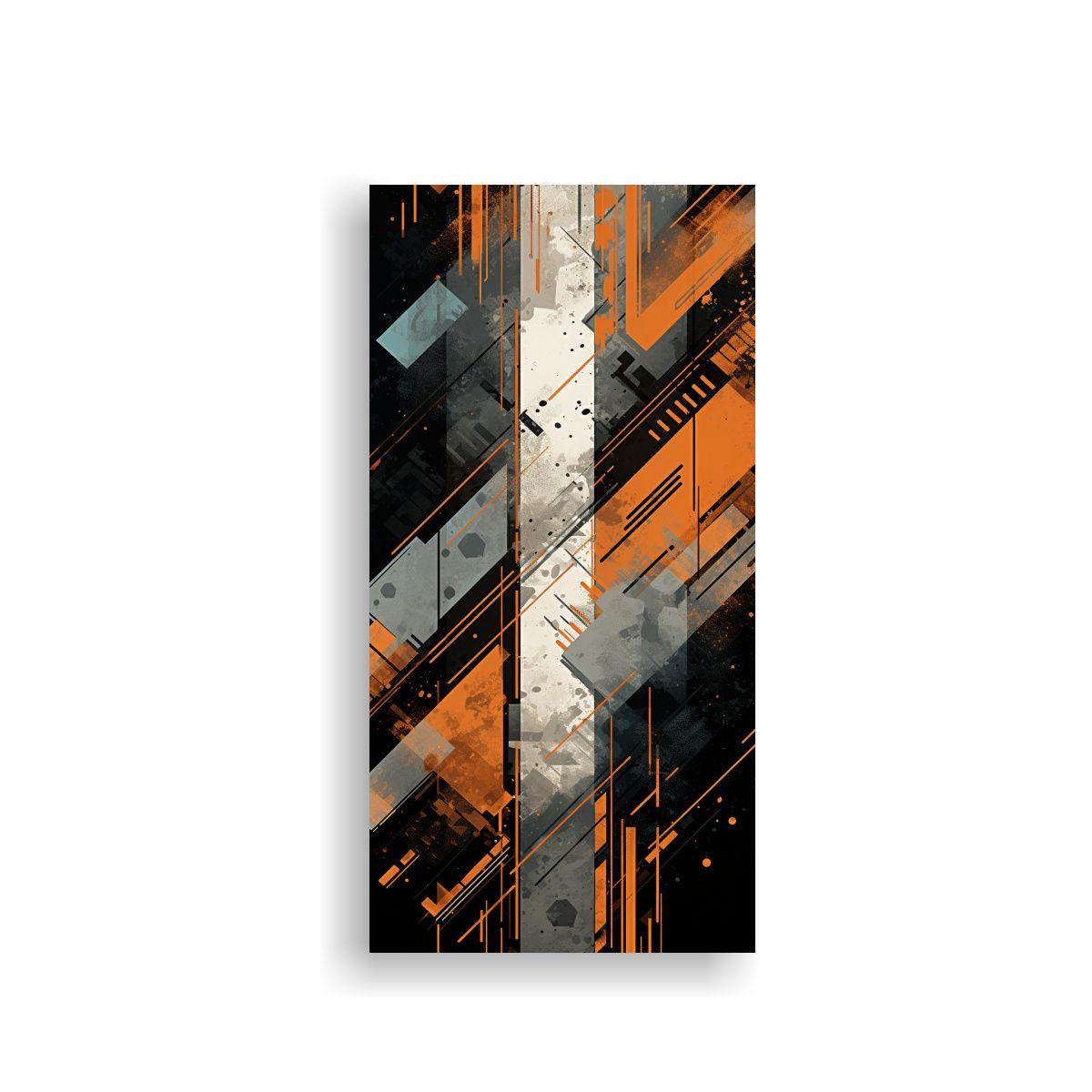 Arte De Pared Abstracto En Bastidor De Madera 40x80cm-0
