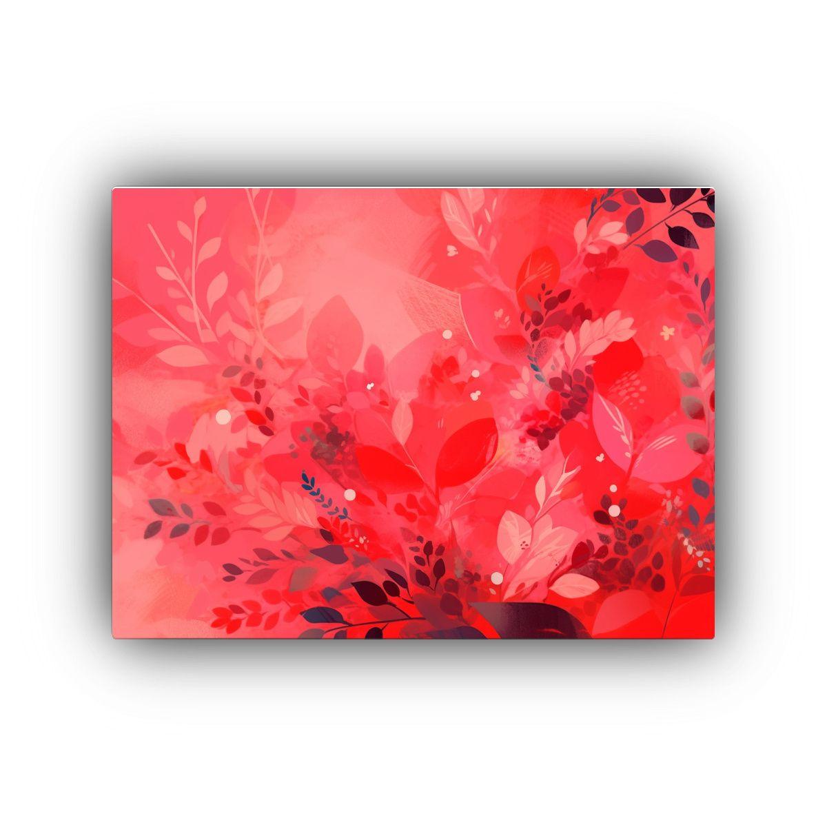 Cuadro Moderno Tonos Rojo Y Rosa Estilo Neonoir 120x80cm-0