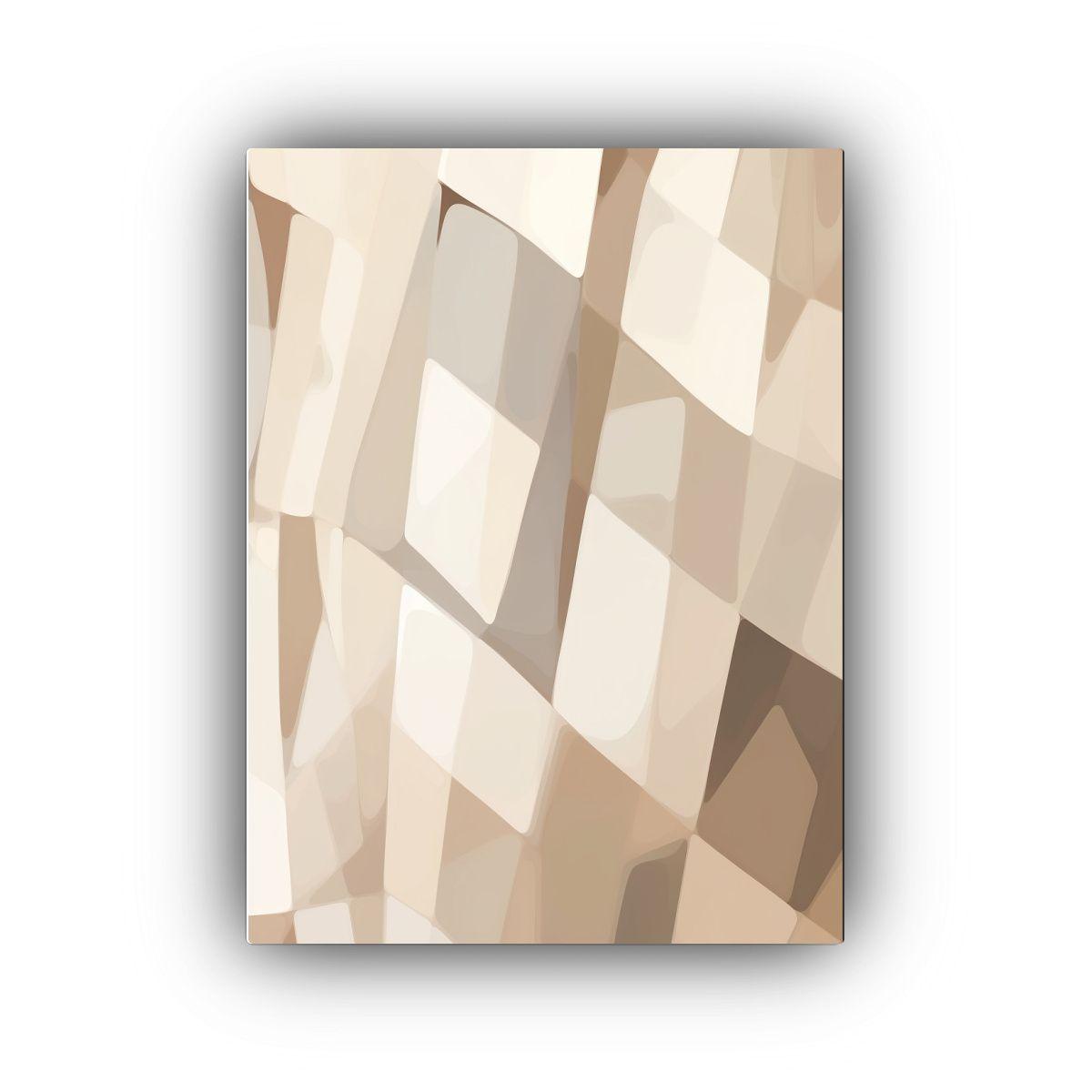 Cuadro De Pintura Abstracta Con Formas 50x65cm-0