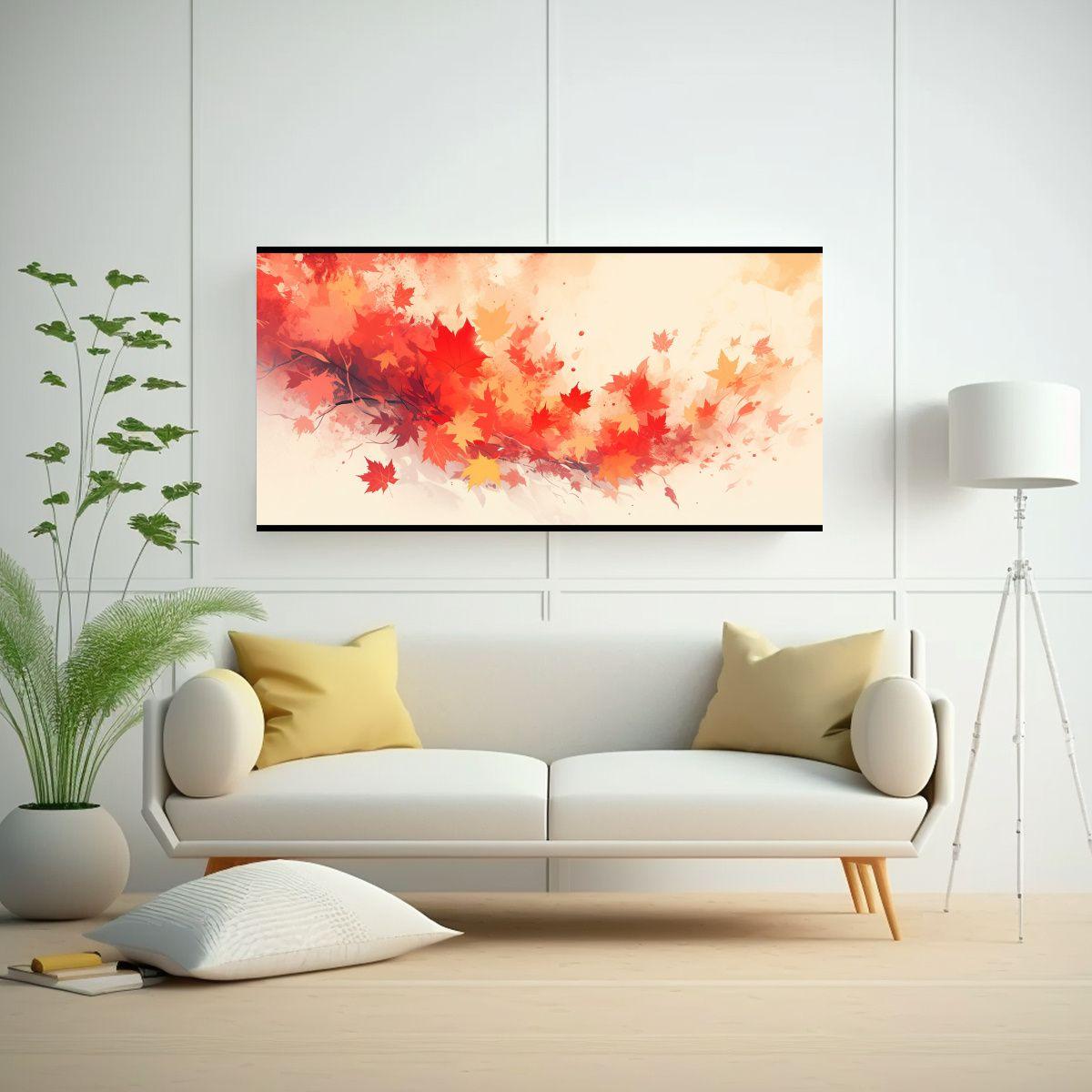 Cuadro Decorativo Arte De Pared Otoño Colores 100x50cm-2