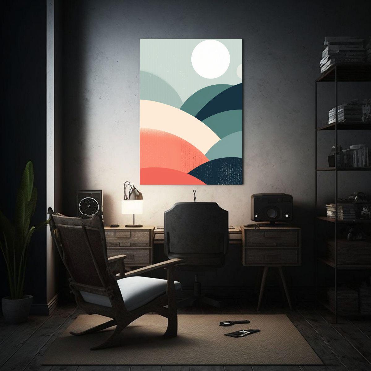 Cuadro Pared Abstracto En Lienzo Graduado 80x120cm-2