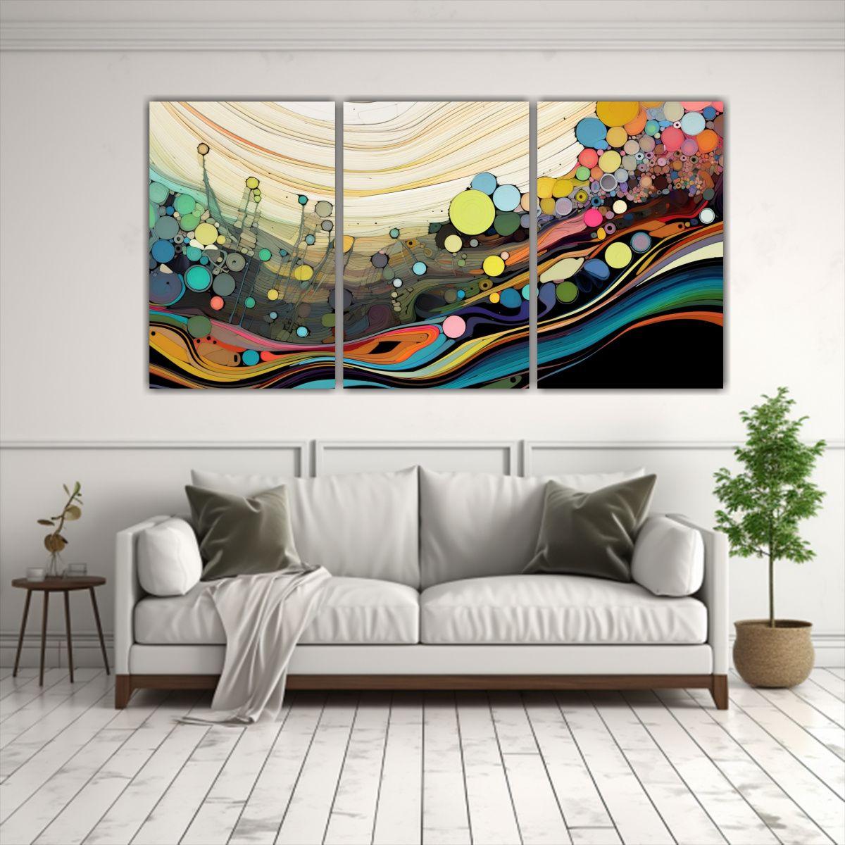 Pinturas Decorativas Con Detalles Intrincados 150x75 Cm-2