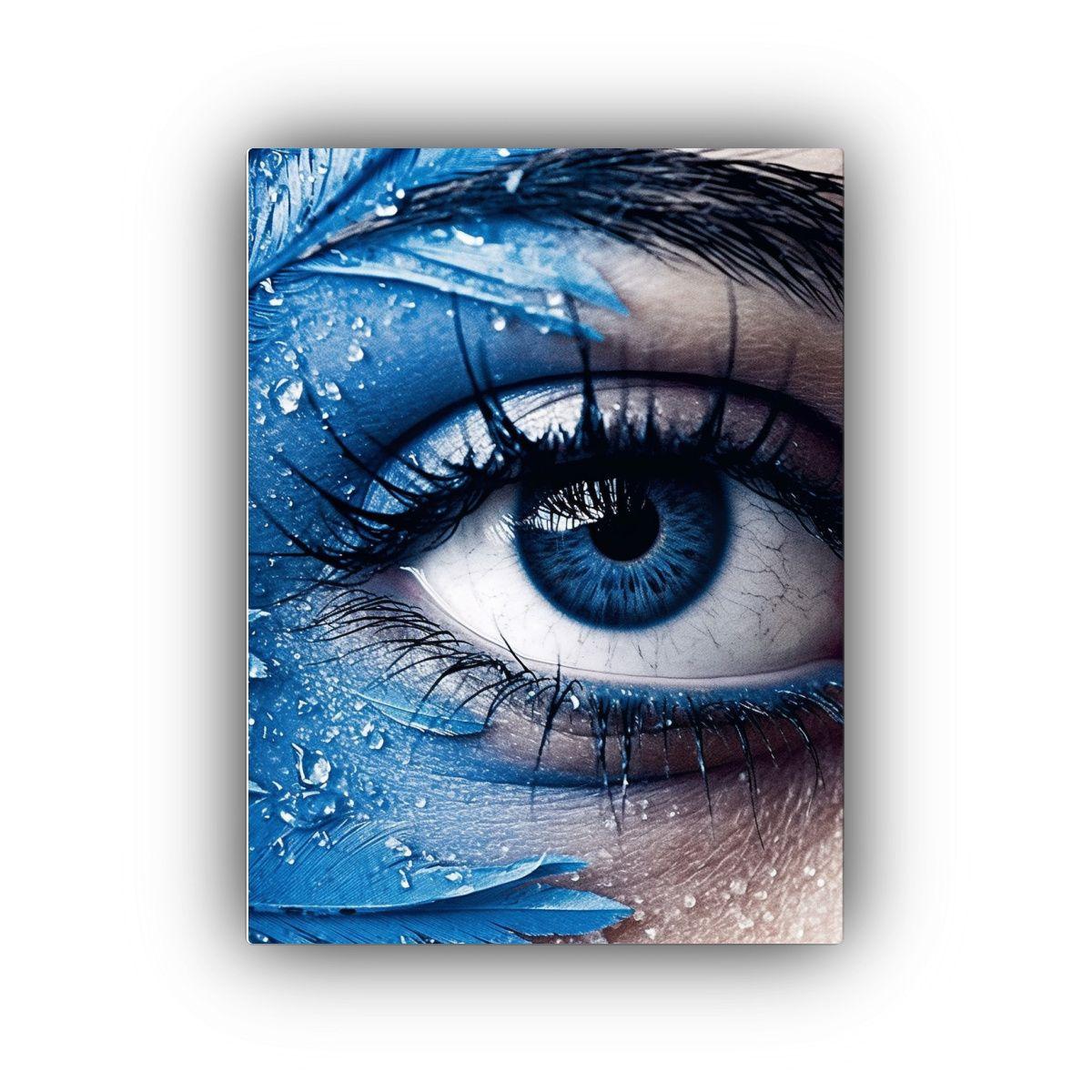 Cuadro Moderno En Bastidor Estilo Antonio Mora, Ojos Soñado 50x65cm-0