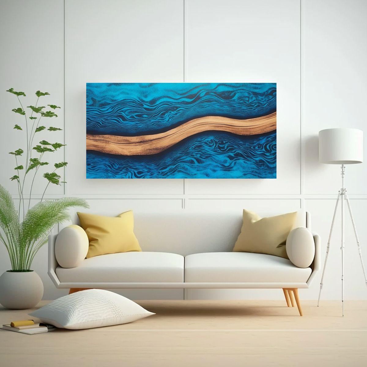 Lienzo Tela Impreso Abstracto Boho Minimalista 160x80cm-2